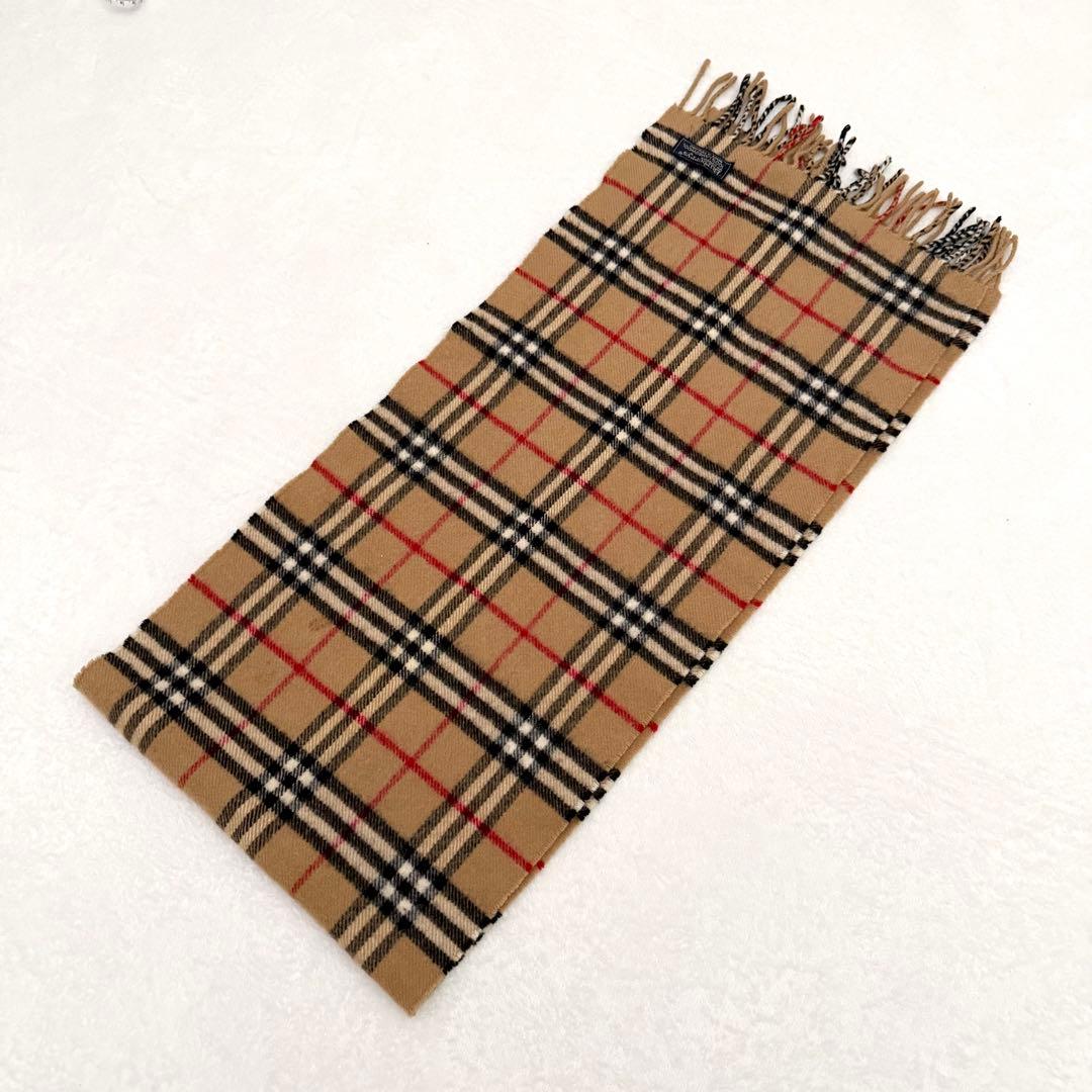 Burberry バーバリー　ノバチェックマフラー　ラムウール100%