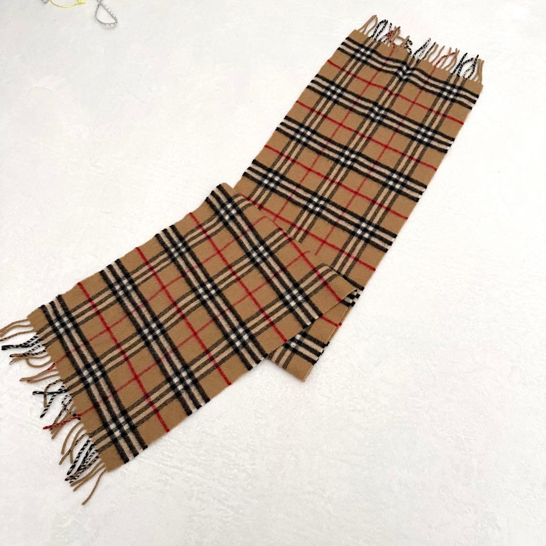 Burberry バーバリー　ノバチェックマフラー　ラムウール100%