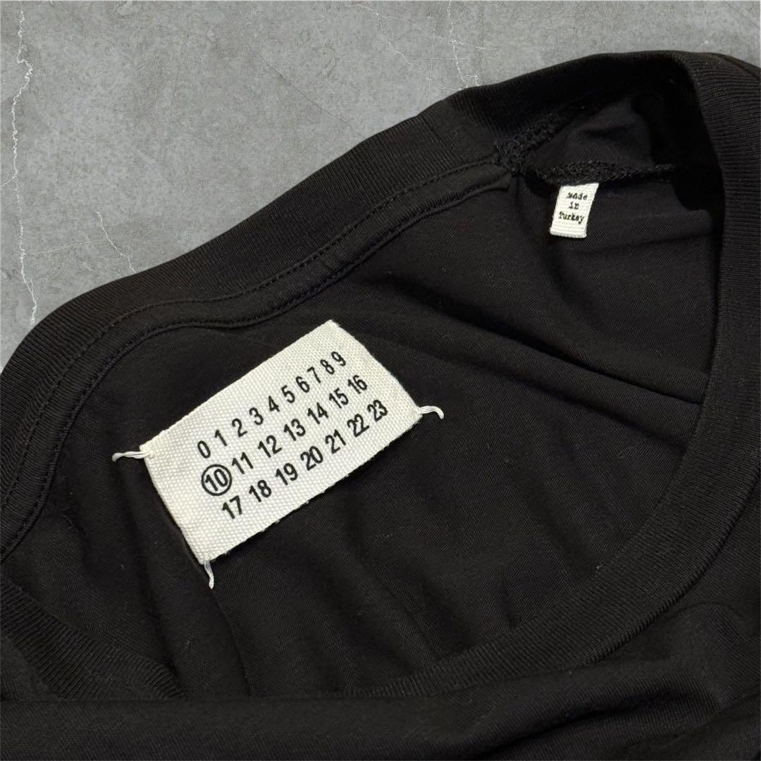 【メゾンマルジェラ】パックT クルーネック 半袖Tシャツ 黒 1枚