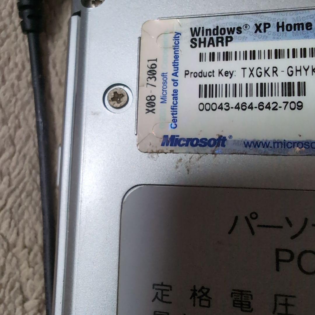 SHARP Mebius ノートPC -CL1-5CA Windows XP