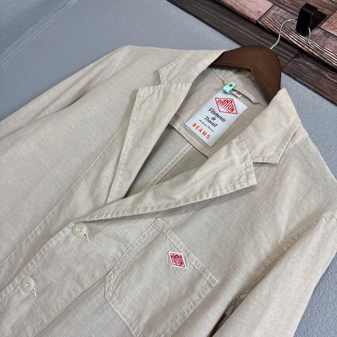 54美品　DANTON BEAMS コラボ　コットン　リネン　ジャケット