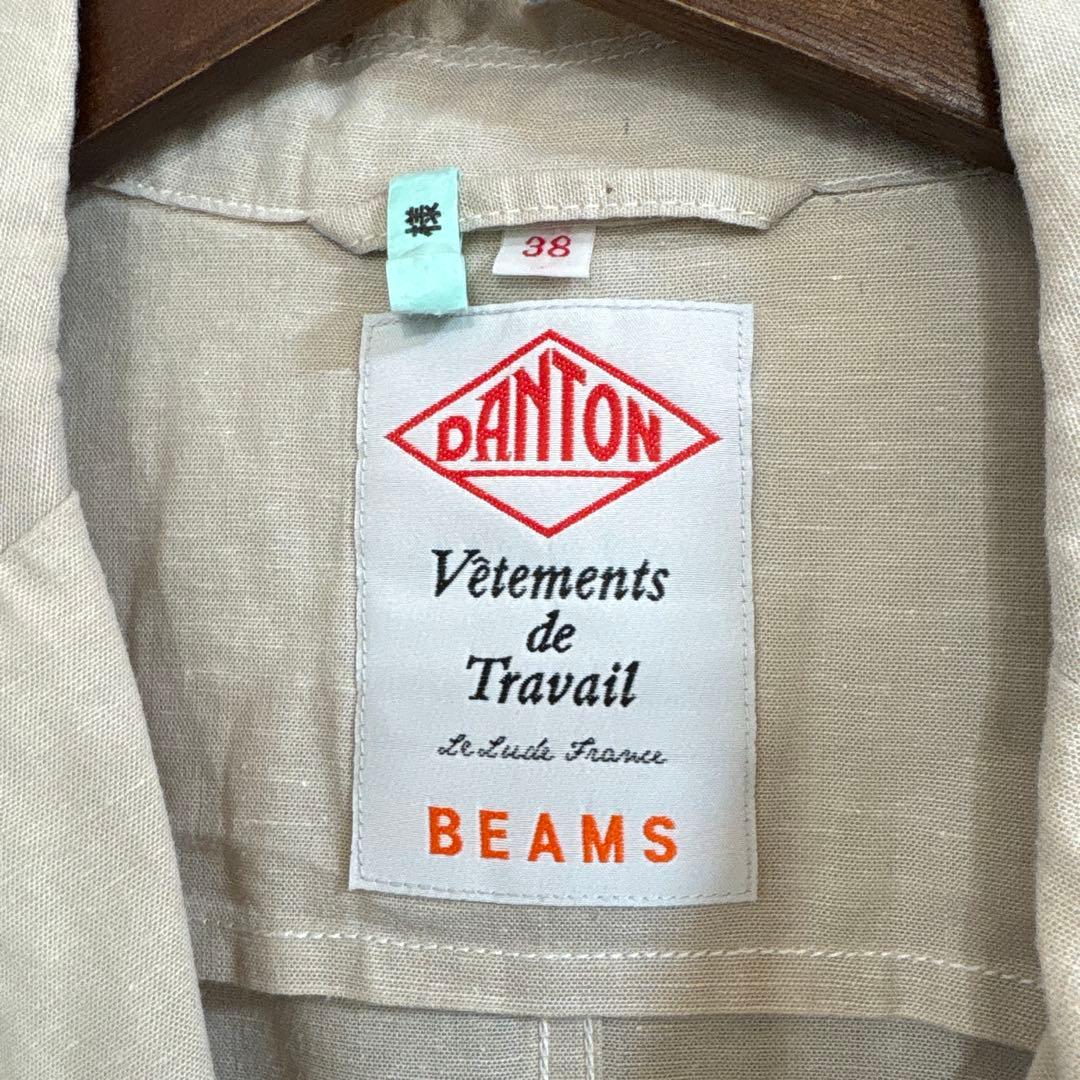 54美品　DANTON BEAMS コラボ　コットン　リネン　ジャケット
