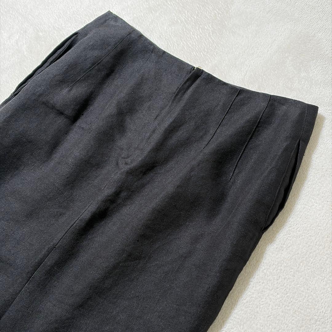 【未使用品】ドゥーズィエムクラス　LINEN スカート　リネン　麻100% 黒