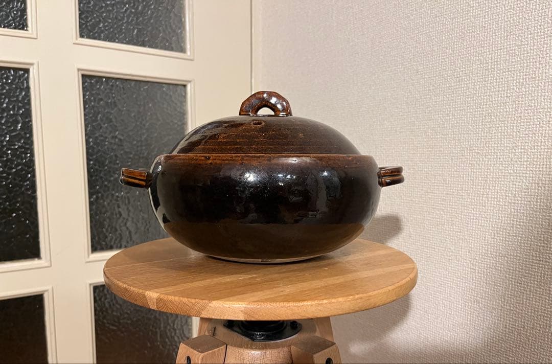 長谷園　多用土鍋　アメ色