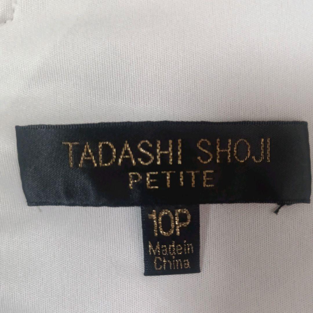 ✨TADASHI SHOJI 花柄 総レース リボン付 ノースリーブ ワンピース