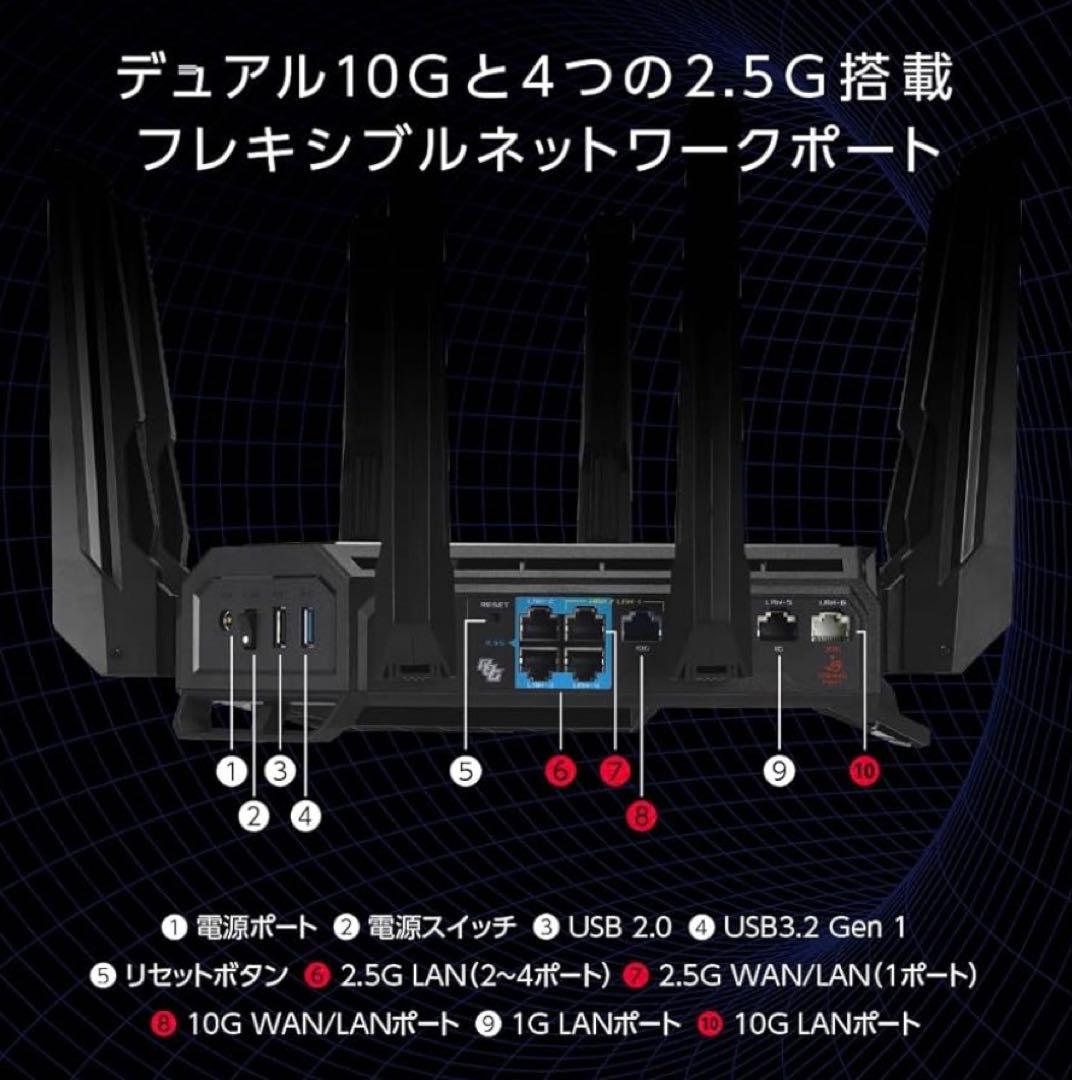 サ*ロ様 新品 ASUS ROG Rapture GT-BE98 ゲーミングルー
