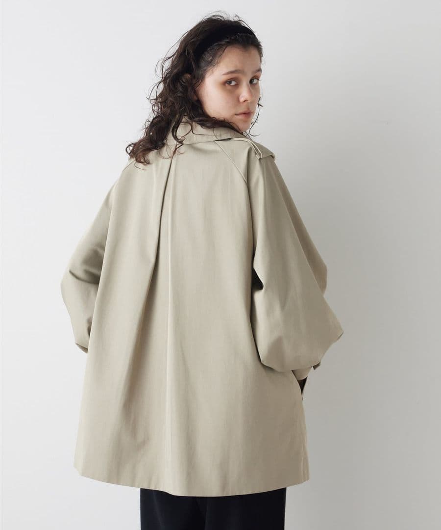 美品　THE PAUSE パフスリーブミドルトレンチコート