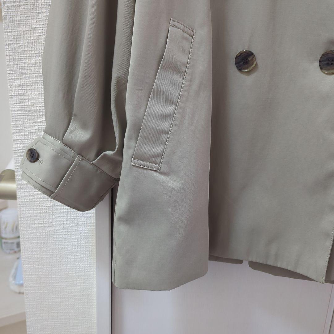 美品　THE PAUSE パフスリーブミドルトレンチコート