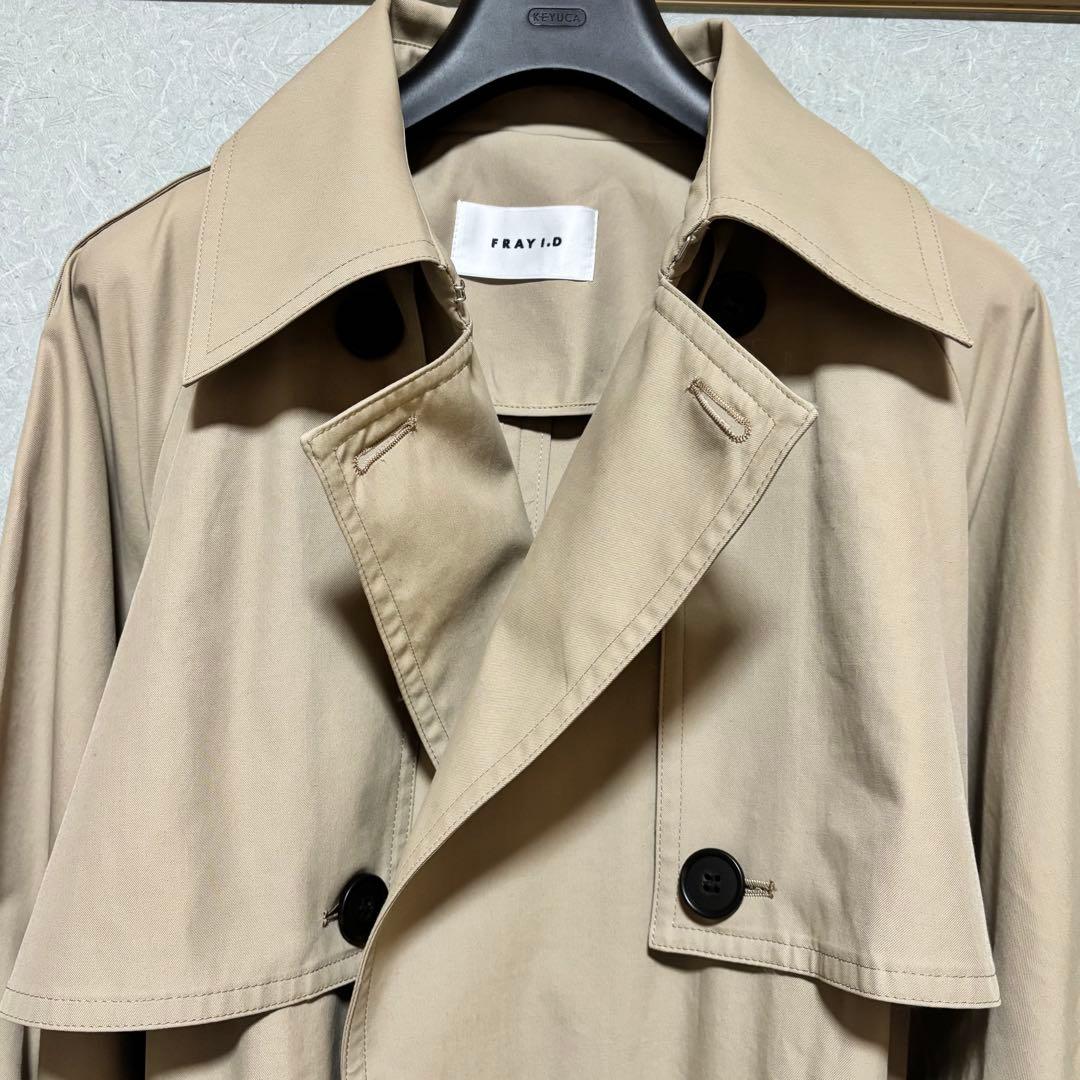 FRAY I.D シャンブレーツイルロングトレンチコート ベージュ