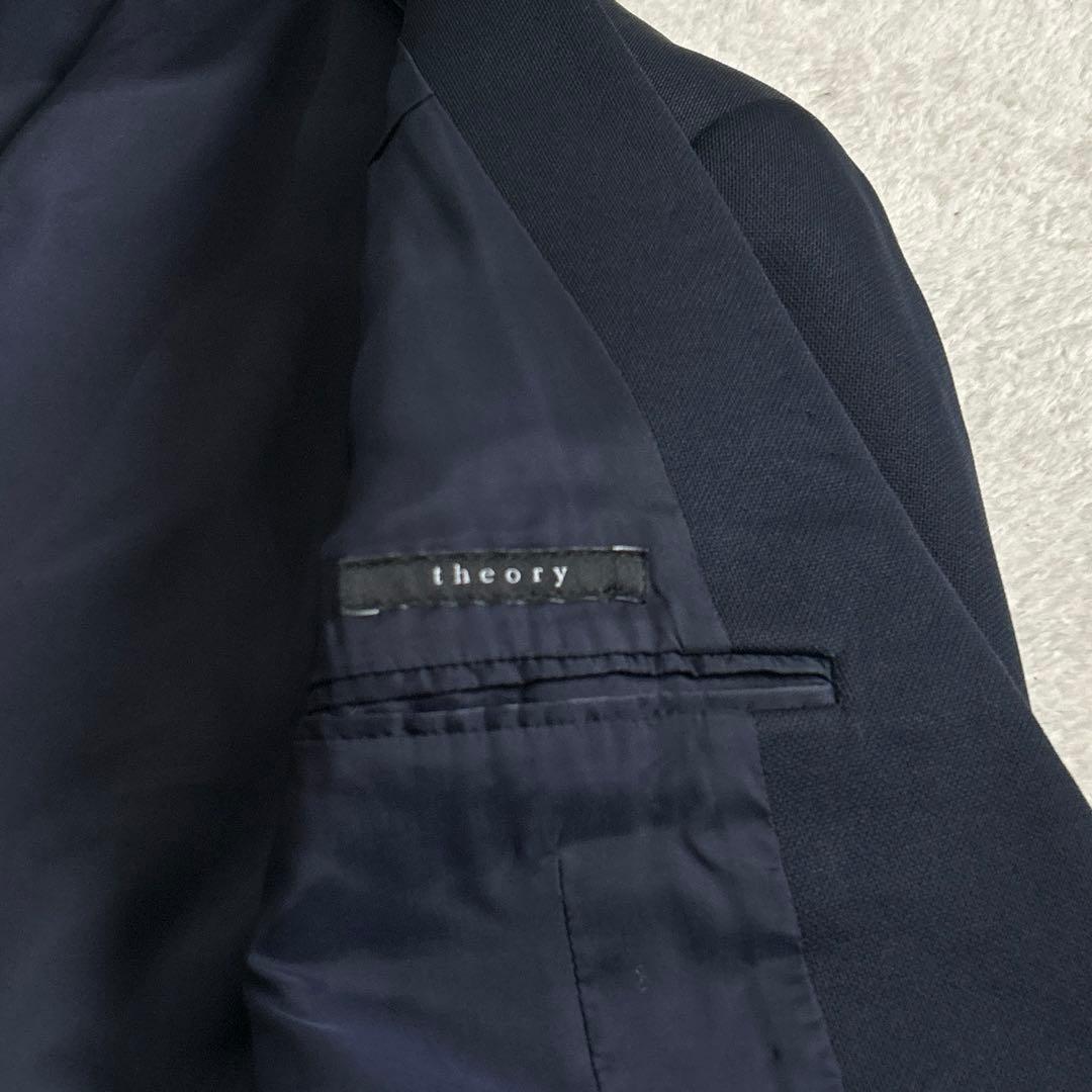 美品✨theory ジャケット ネイビー 38 2ボタン 無地 軽量 ストレッチ