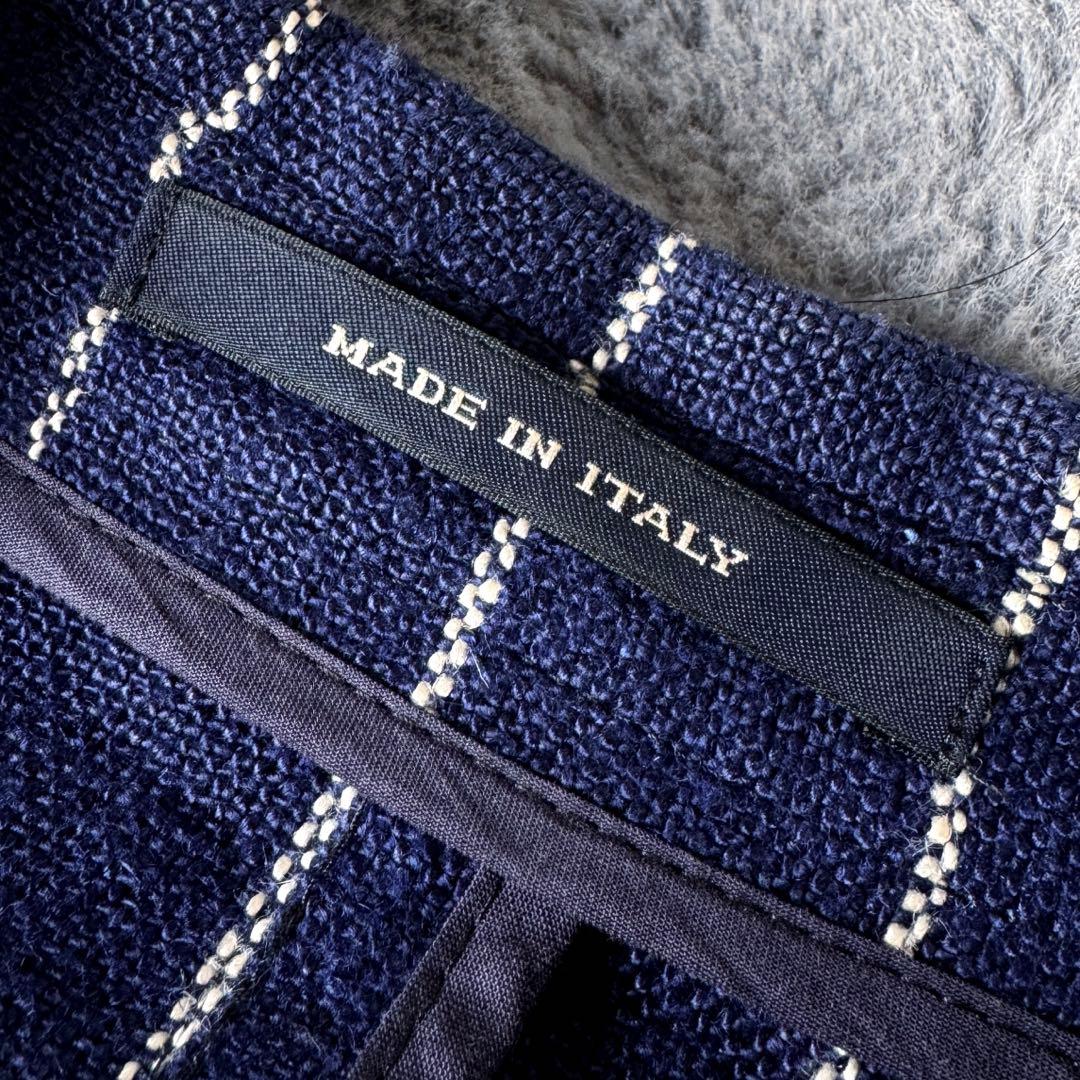 TAGLIATORE ダブルブレスト テーラードジャケットL相当 ストライプ 紺