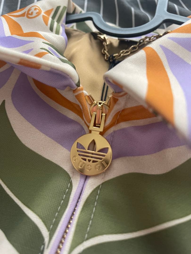 GUCCI×Adidas トレフォイルプリント ブルゾン ジャケット