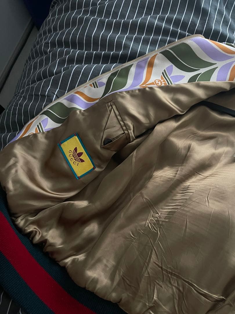 GUCCI×Adidas トレフォイルプリント ブルゾン ジャケット