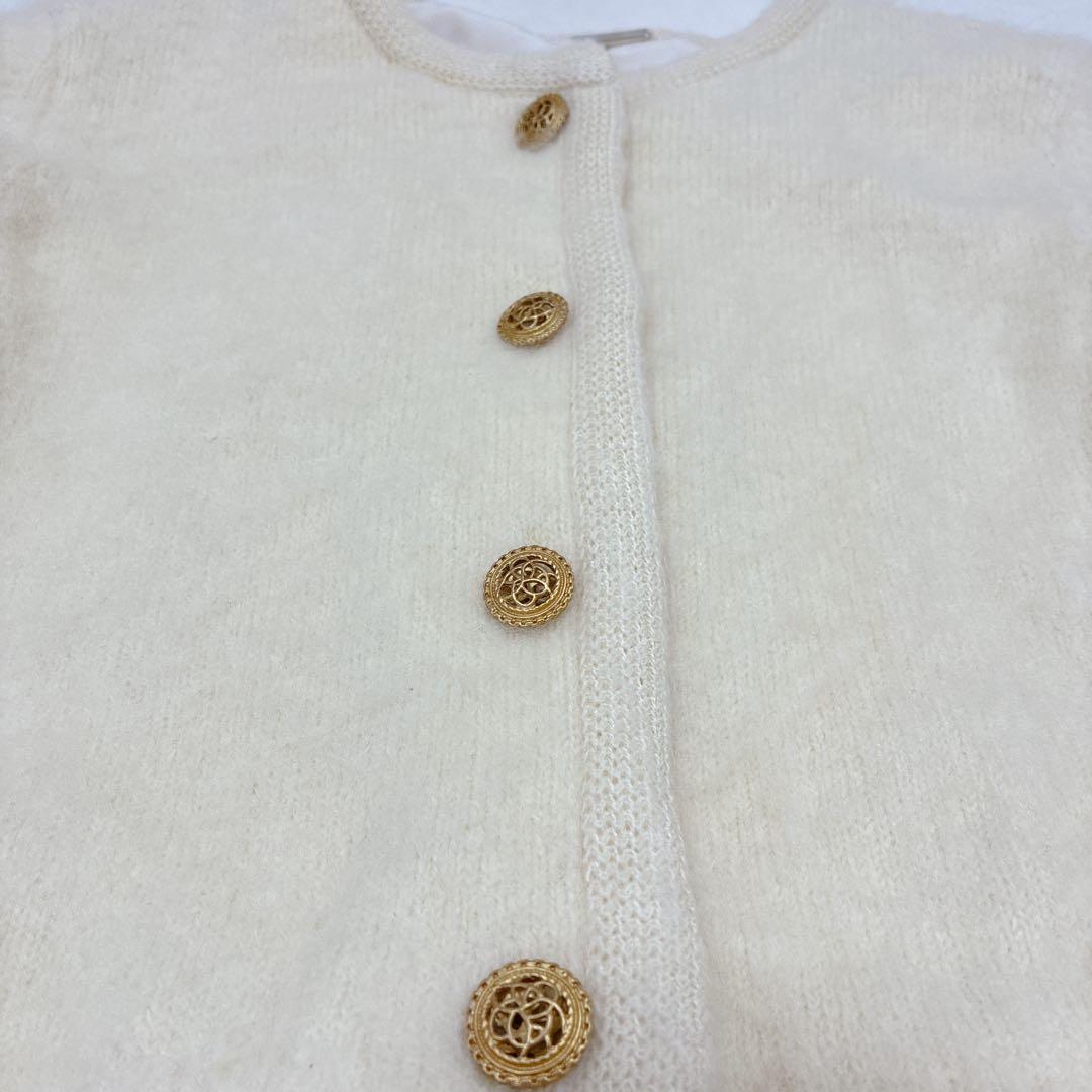 極美品✨【SNIDEL】モヘヤニットジャケット 金ボタン 丈短 フリーサイズ