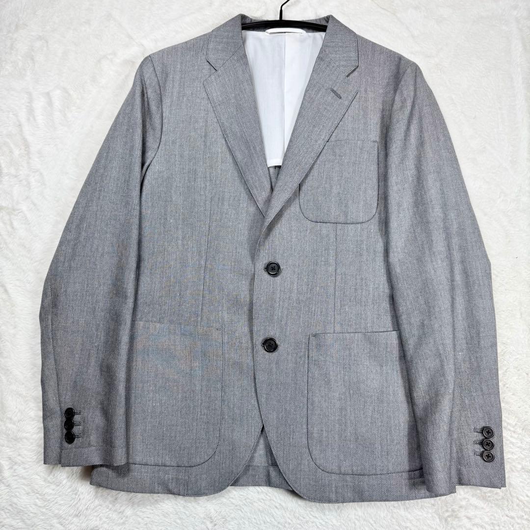極美品 MARGARET HOWELL ウール リネン テーラードジャケット S