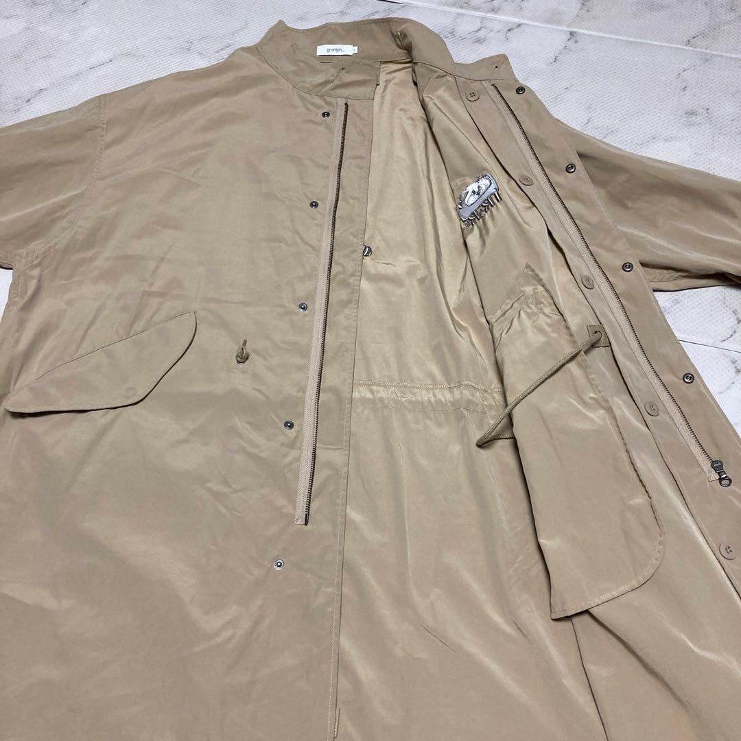 【美品】グラニフ IKAKU 3wayライナー付モッズコート メンズL ベージュ