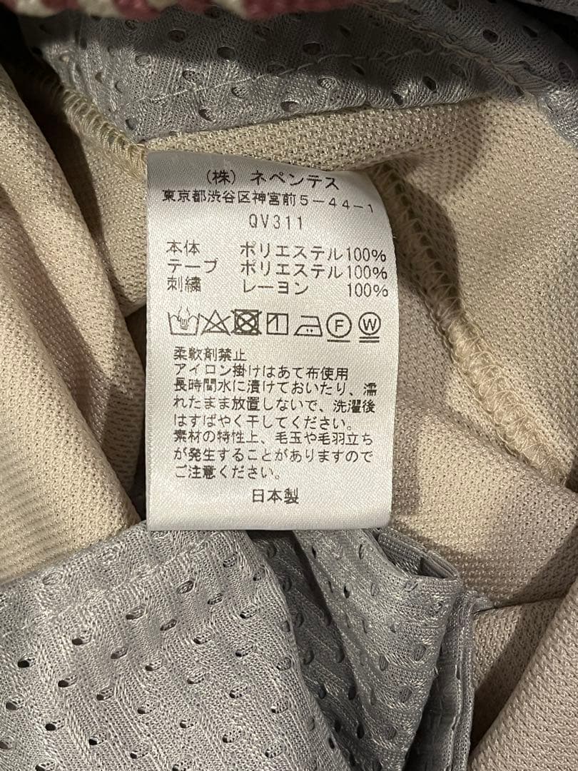 needles 25ss H.D.Track Pantアイボリー×ピンクSサイズ