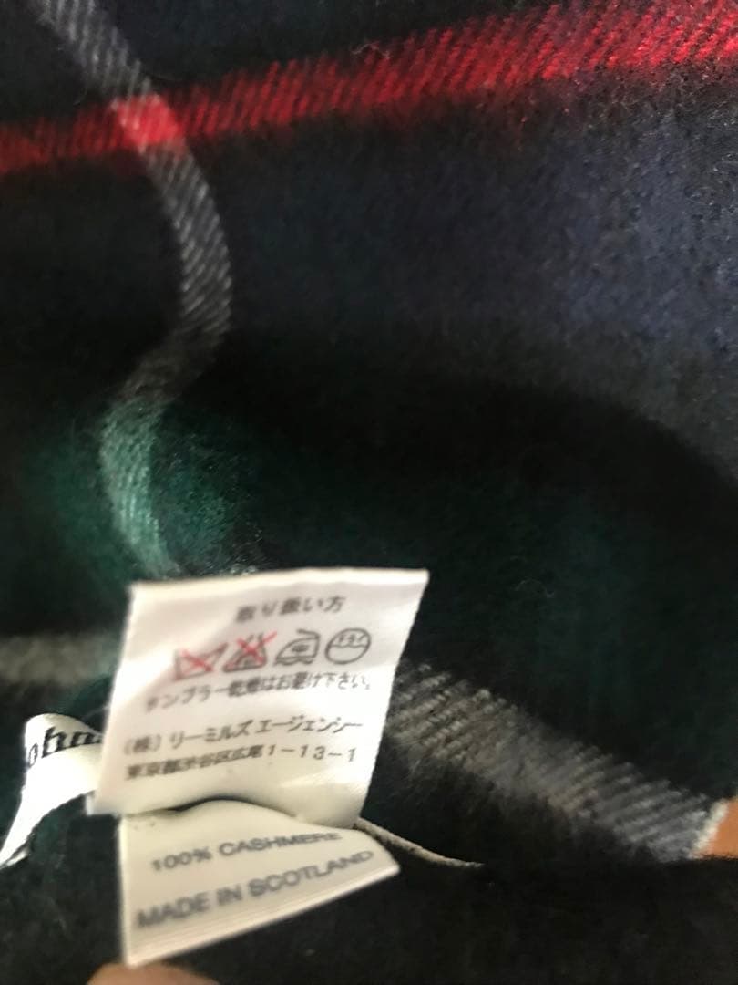 ジョンストンズ　カシミヤストール　大判used マッケンジー