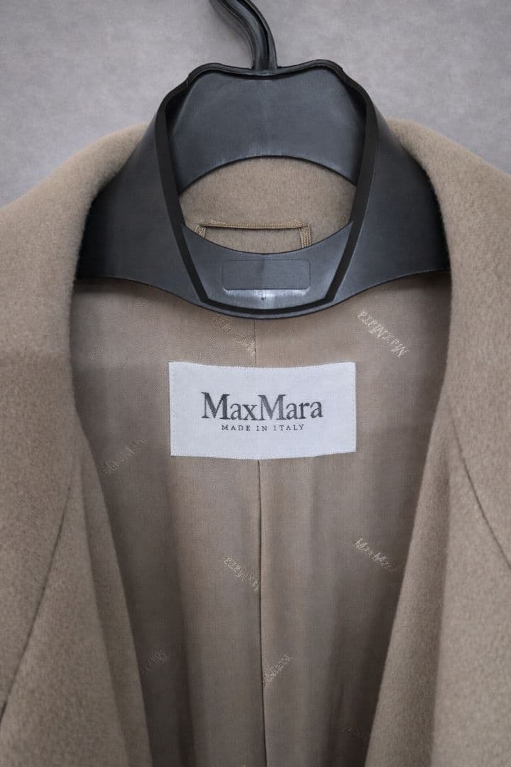 Max Mara カシミヤ混 白タグ　ロングコート　ベージュ イタリア製