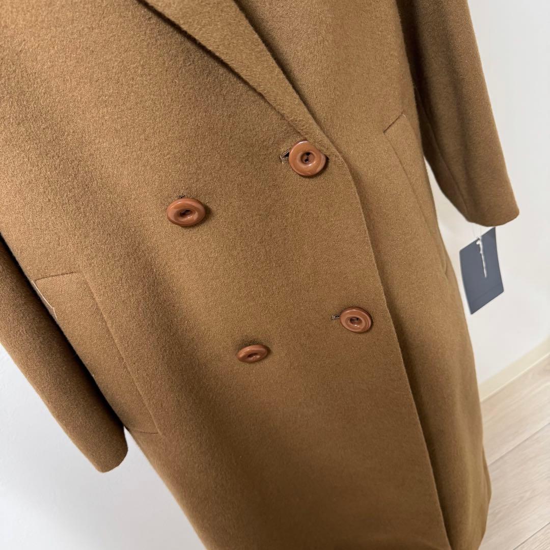 【新品未使用】カシミヤ100% ロング コート 11号 ベージュ 難あり