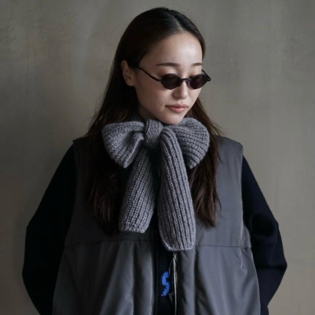 小物 RL WOOLEN HANDKNIT BALACLAVA GREY