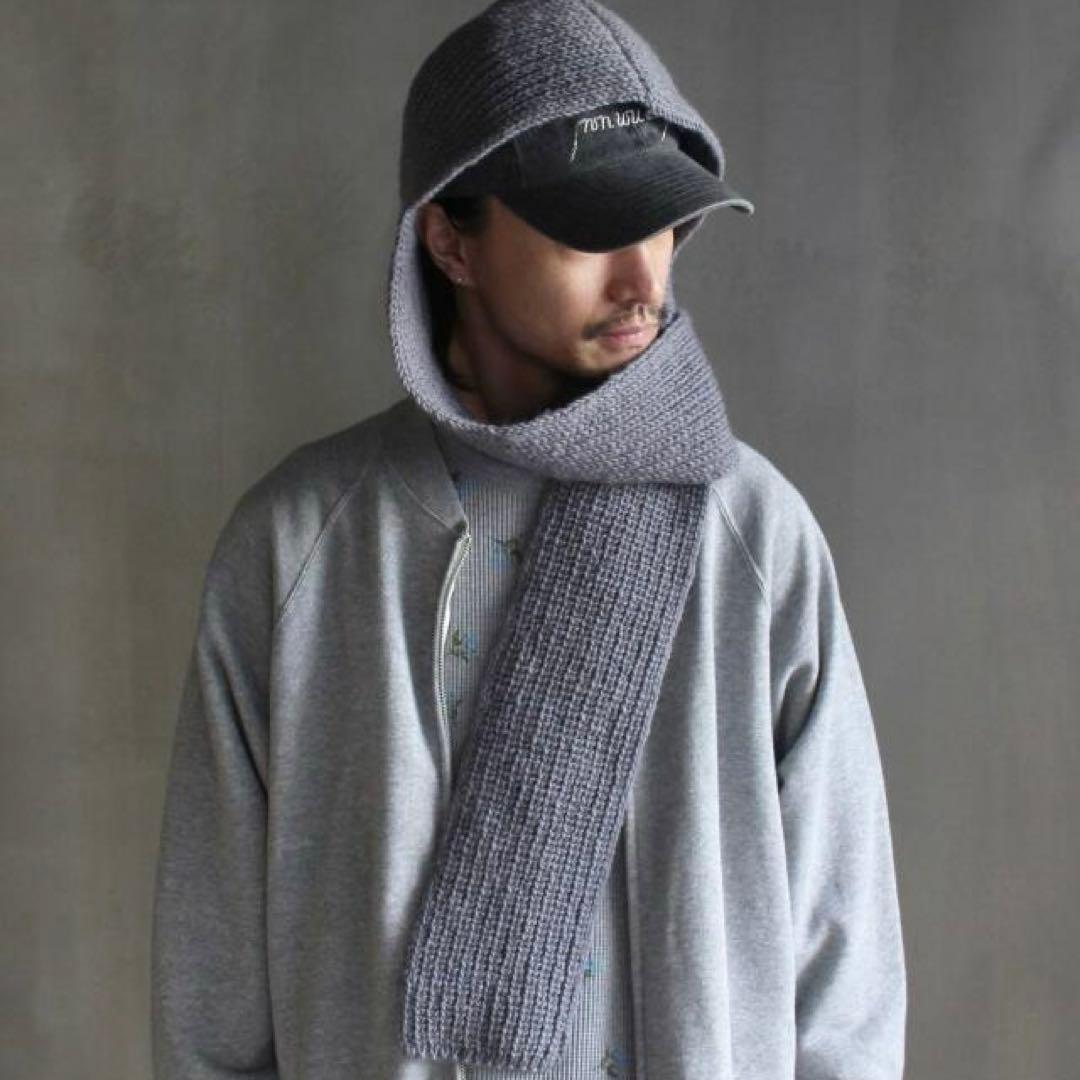 小物 RL WOOLEN HANDKNIT BALACLAVA GREY