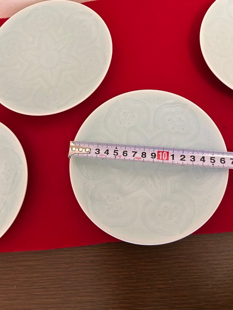 快山窯　青白磁銘々皿　5客
