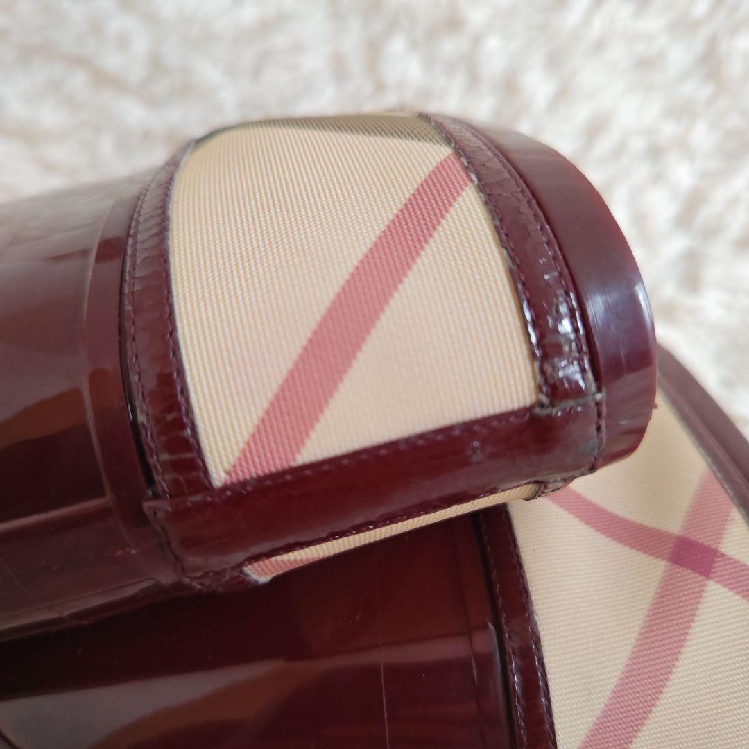 バーバリー BURBERRY ノバチェック レインブーツ 23.5cm 長靴