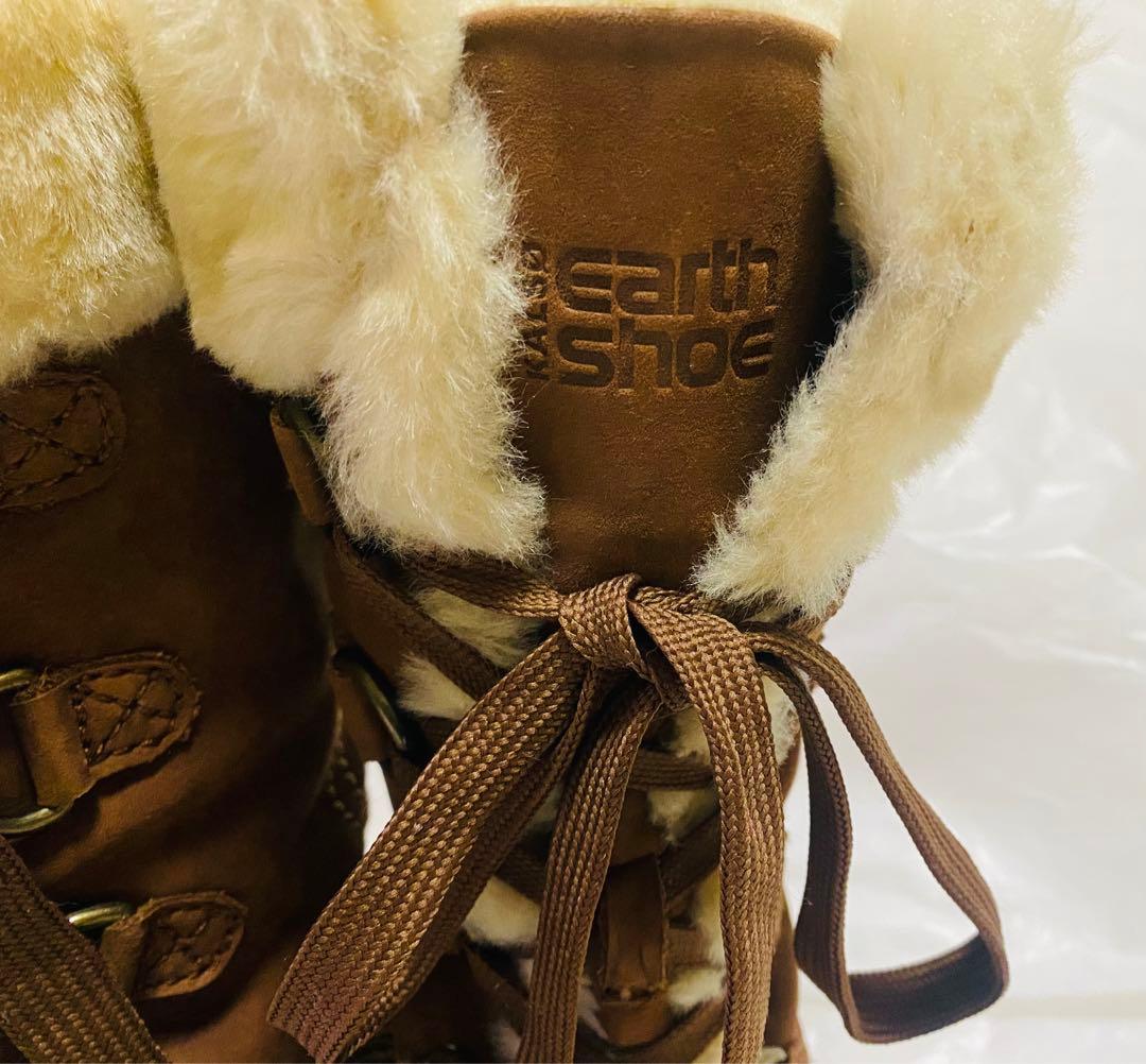❤️美品　KALSO EARTH　SHOE スエード　紐　ファーつき　24