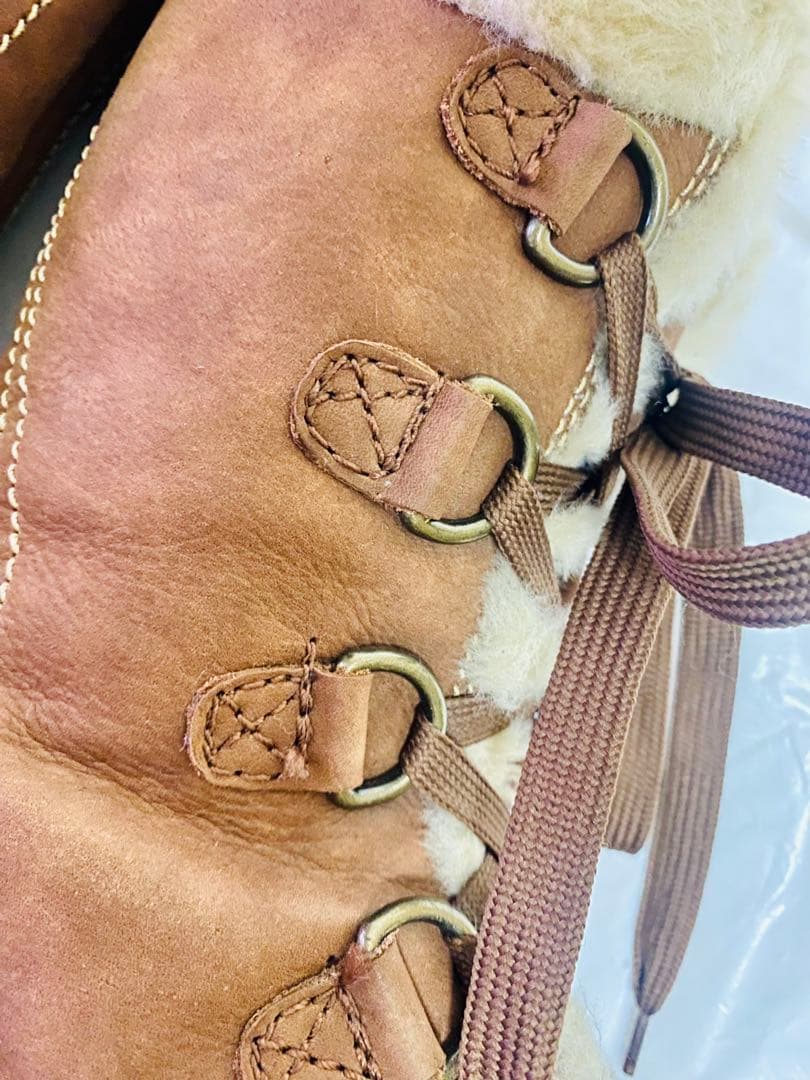 ❤️美品　KALSO EARTH　SHOE スエード　紐　ファーつき　24