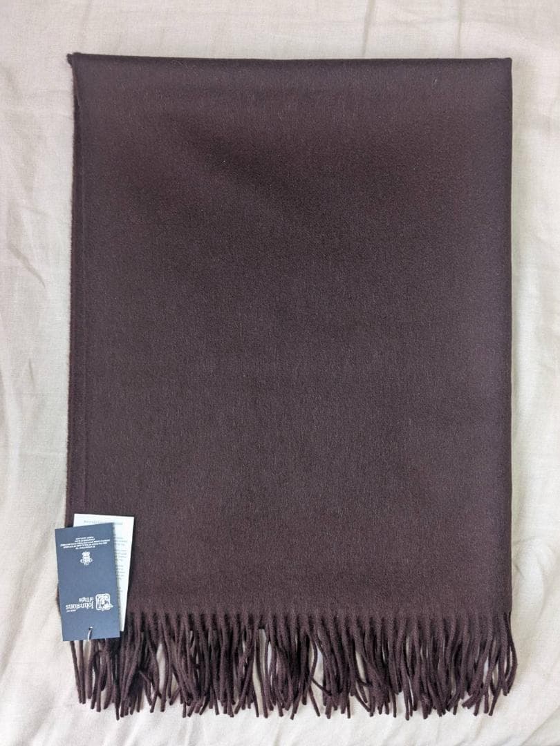 【新品】 Johnstons カシミヤ 大判ストール チョコレート