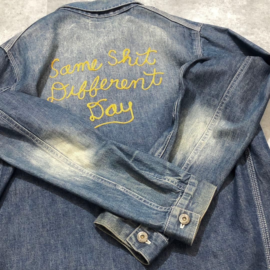 FUCT SSDD デニム カバーオール M ファクト 刺繍 インディゴ