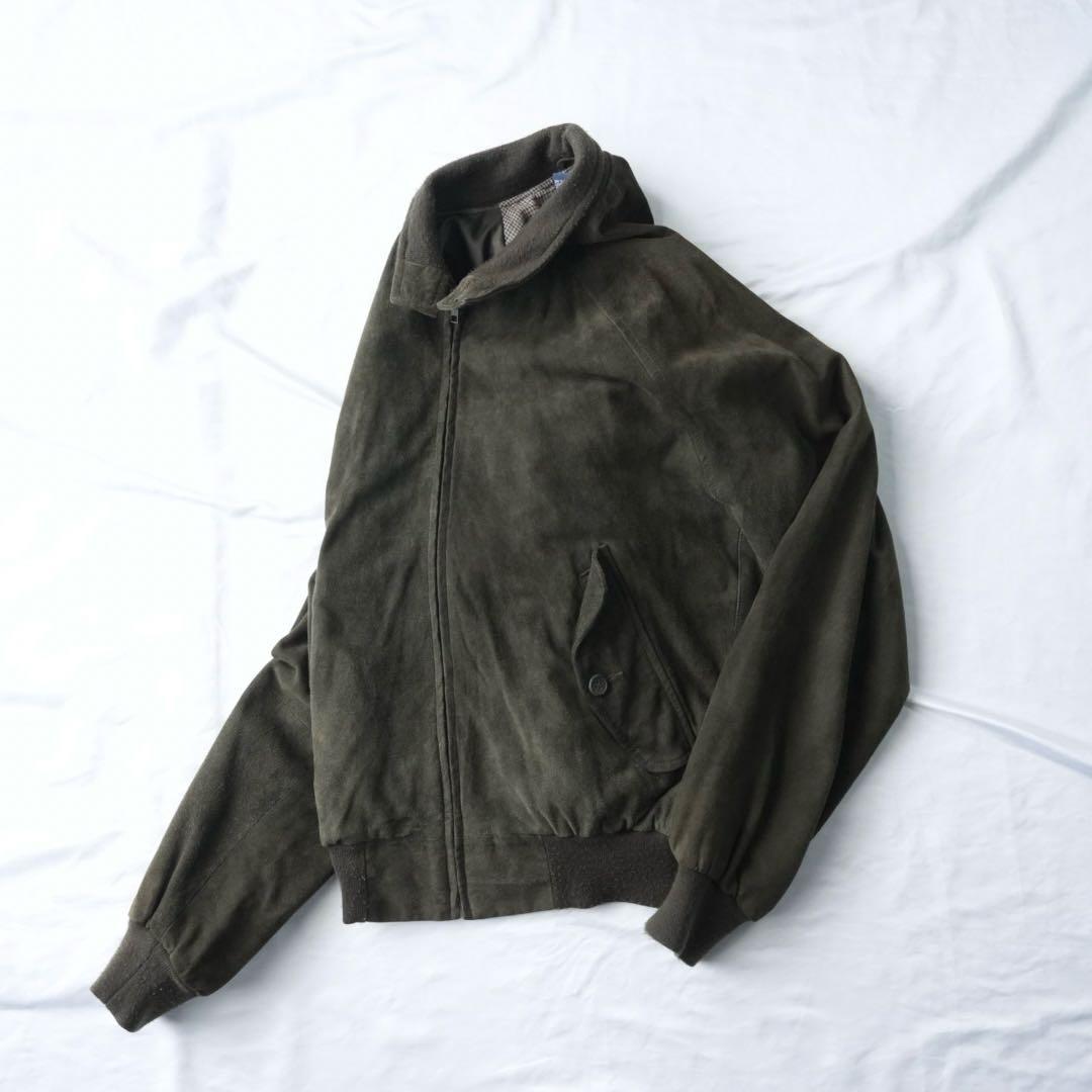 90s Polo by RalphLaurenスイングトップ　スウェードレザー