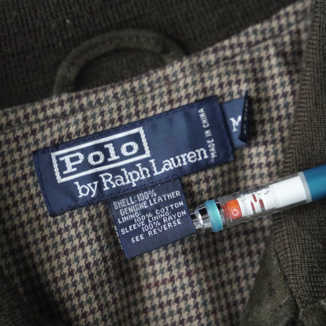 90s Polo by RalphLaurenスイングトップ　スウェードレザー