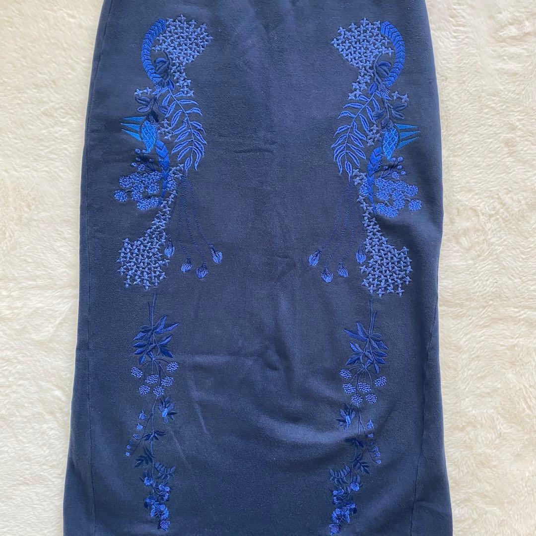 Mame Kurogouchi マメクロゴウチ 刺繍 花柄 フラワー スカート