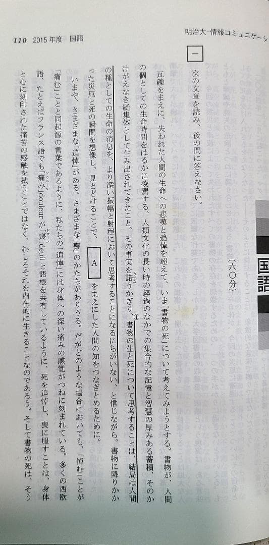 明治大学 (情報コミュニケーション学部−一般選抜入試)