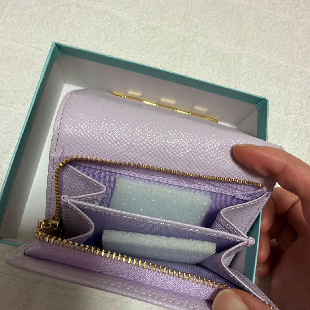 Samantha サマンサタバサ　ラベンダー　三つ折り財布