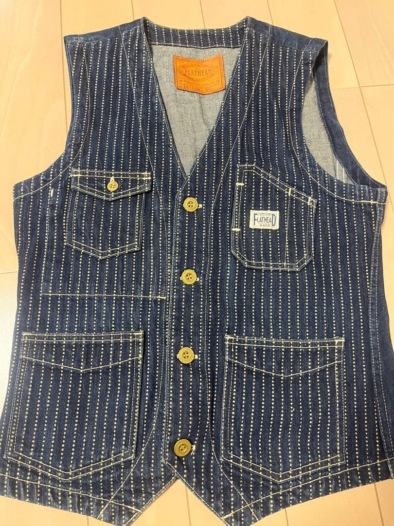 THE FLAT HEAD. 38インチ　デニムベスト