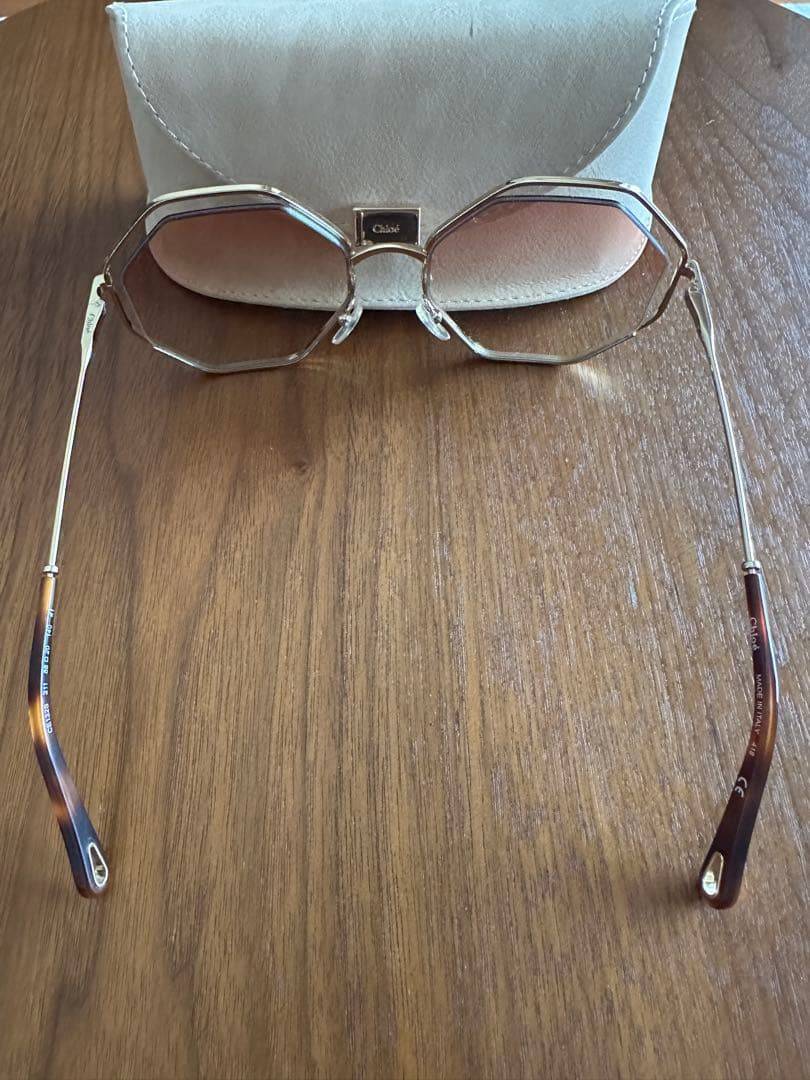 Chloé オクタゴナルサングラス ブラウン