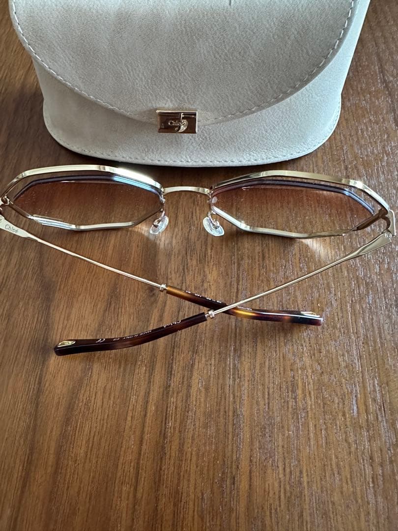Chloé オクタゴナルサングラス ブラウン
