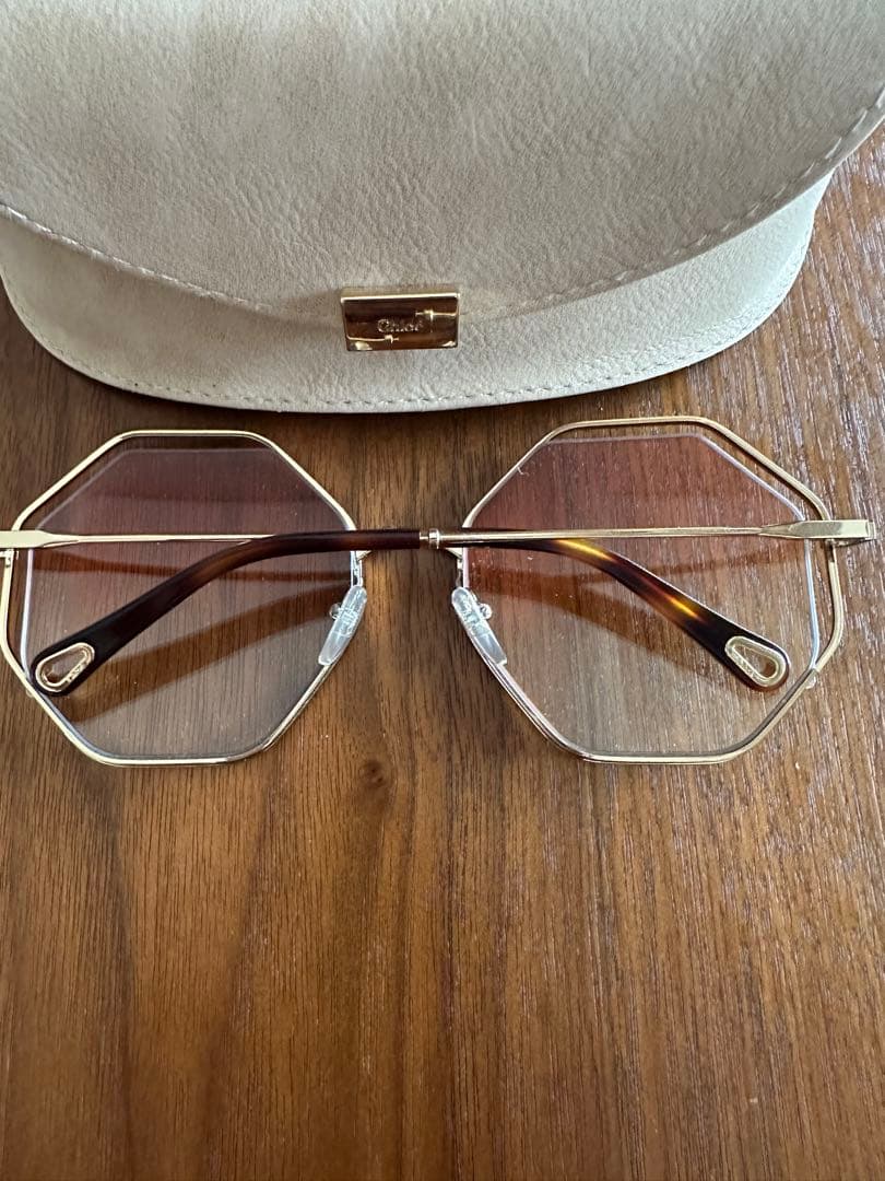 Chloé オクタゴナルサングラス ブラウン