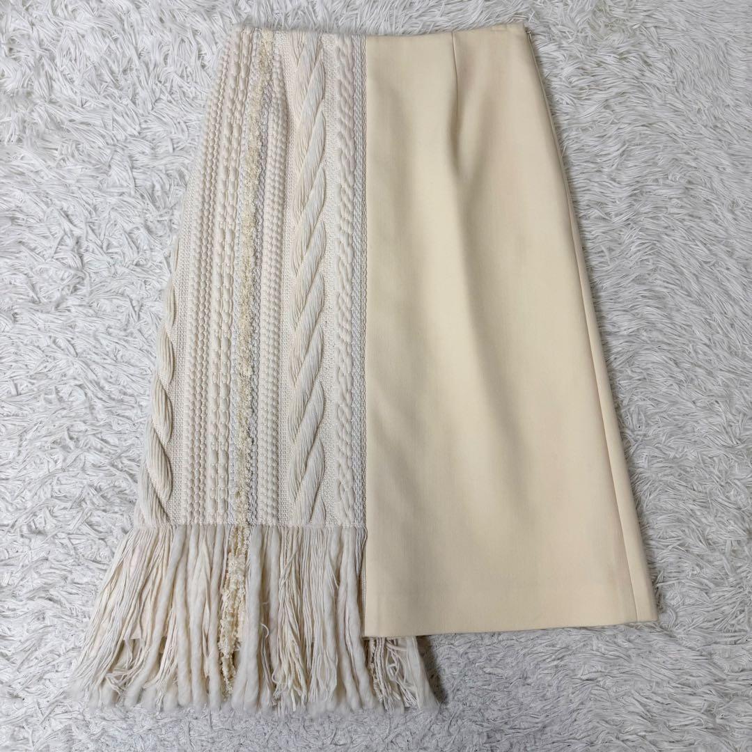 ADORE アドーア バルキーツィードジャンスカ 異素材　シルク　リネン　切り替