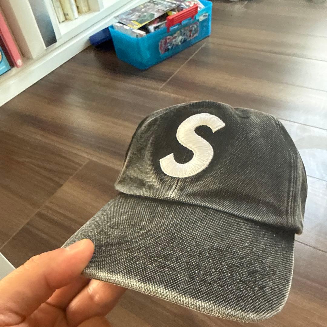 SUPREME グレーキャップ Sロゴ