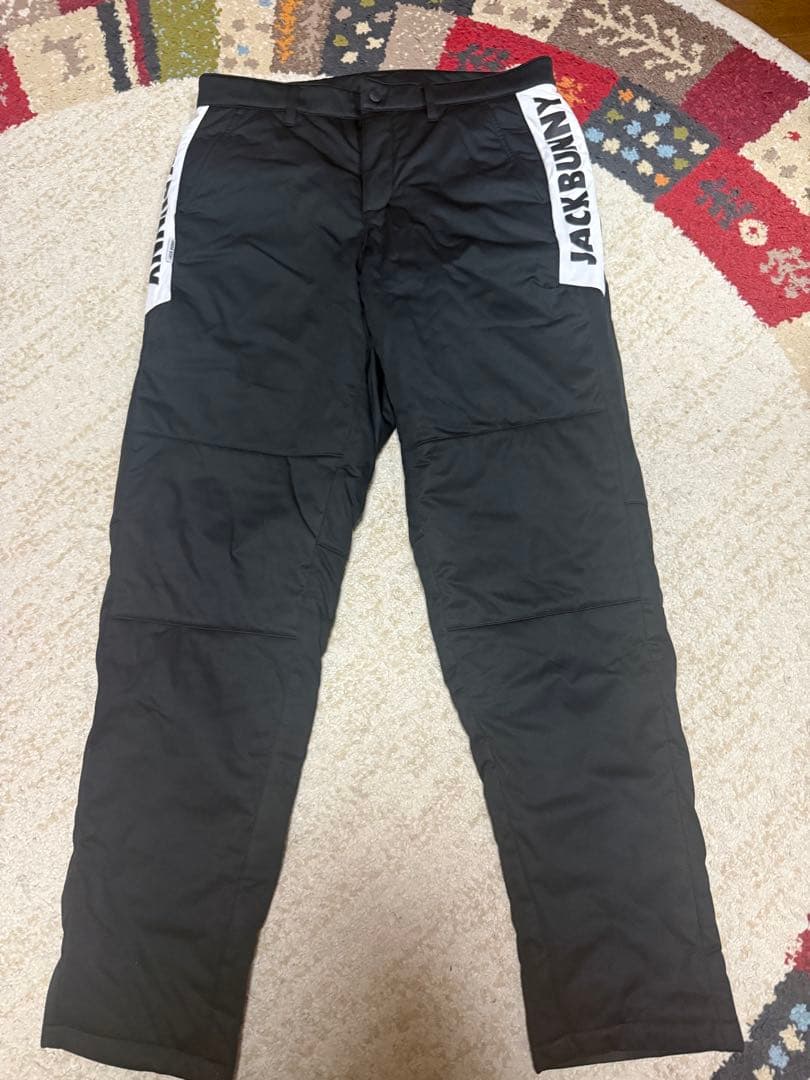 美中古 パーリーゲイツ ジャックバニー PEスムース 中綿パンツ（5）L 黒