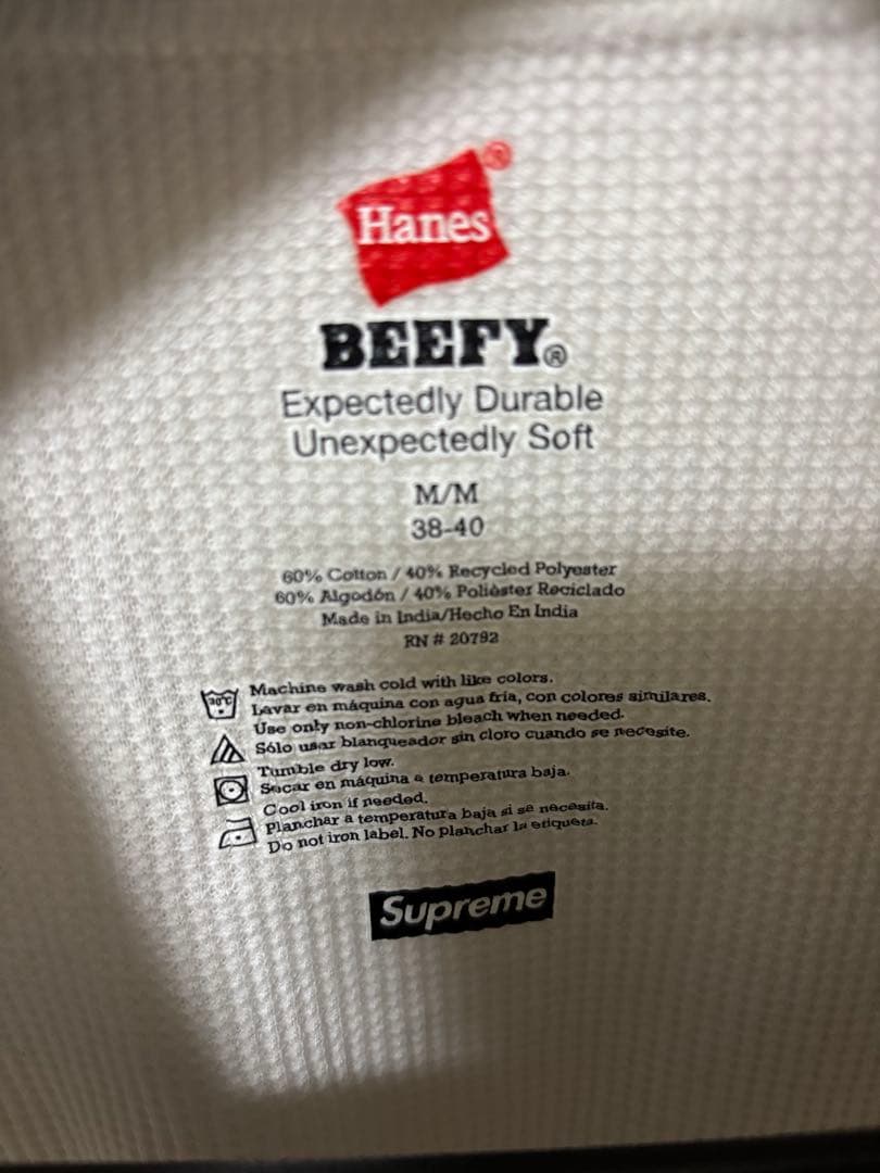 ♪*♪様 supreme hanes bones thermal ワッフル　ロン