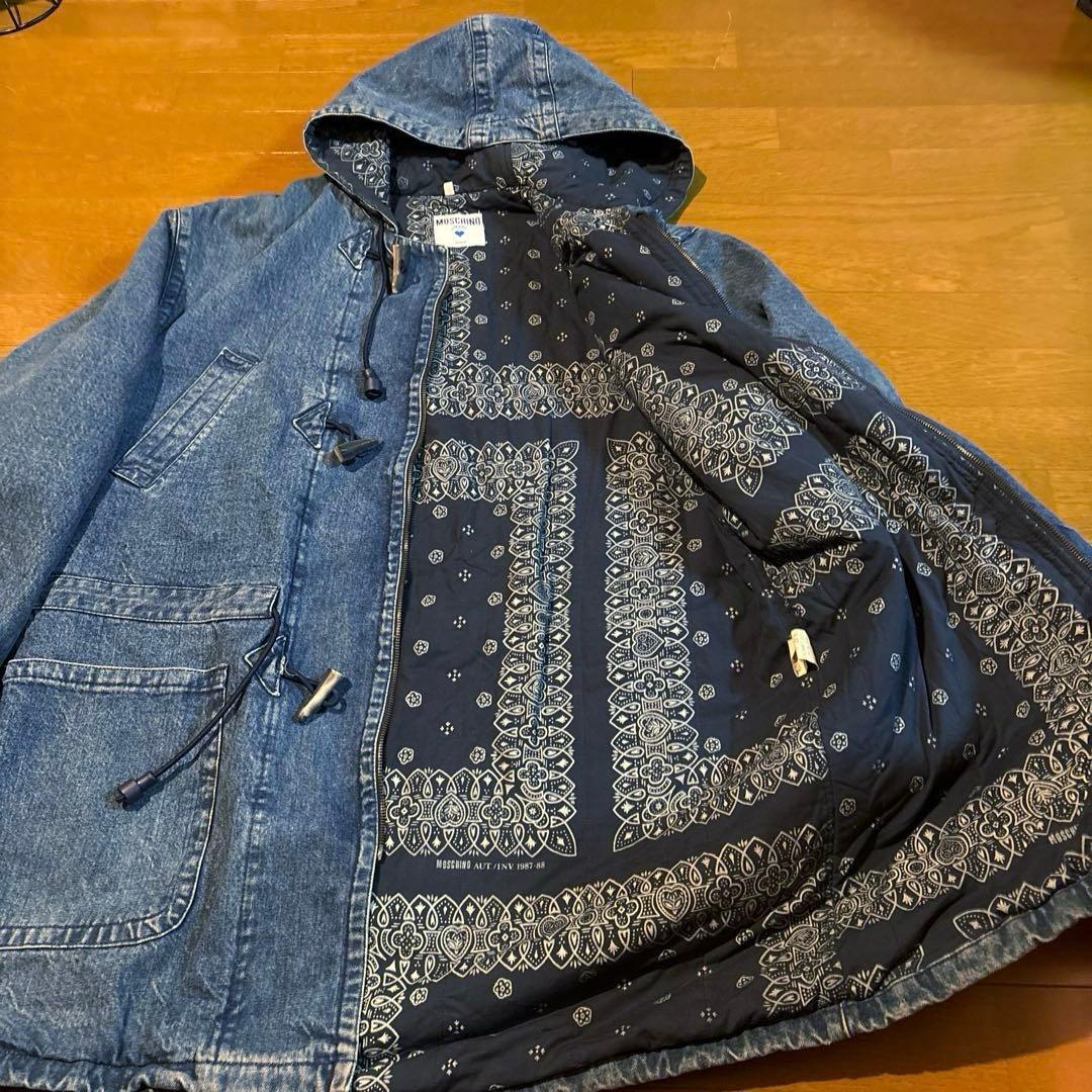 80s moschino jeans デニム ダッフルコート n3-b