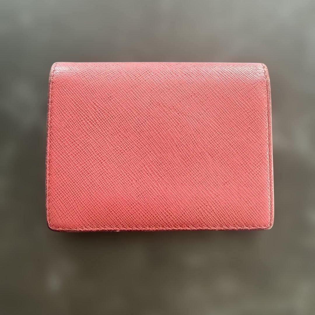 PRADA サフィアーノ　 二つ折り財布 ピンク