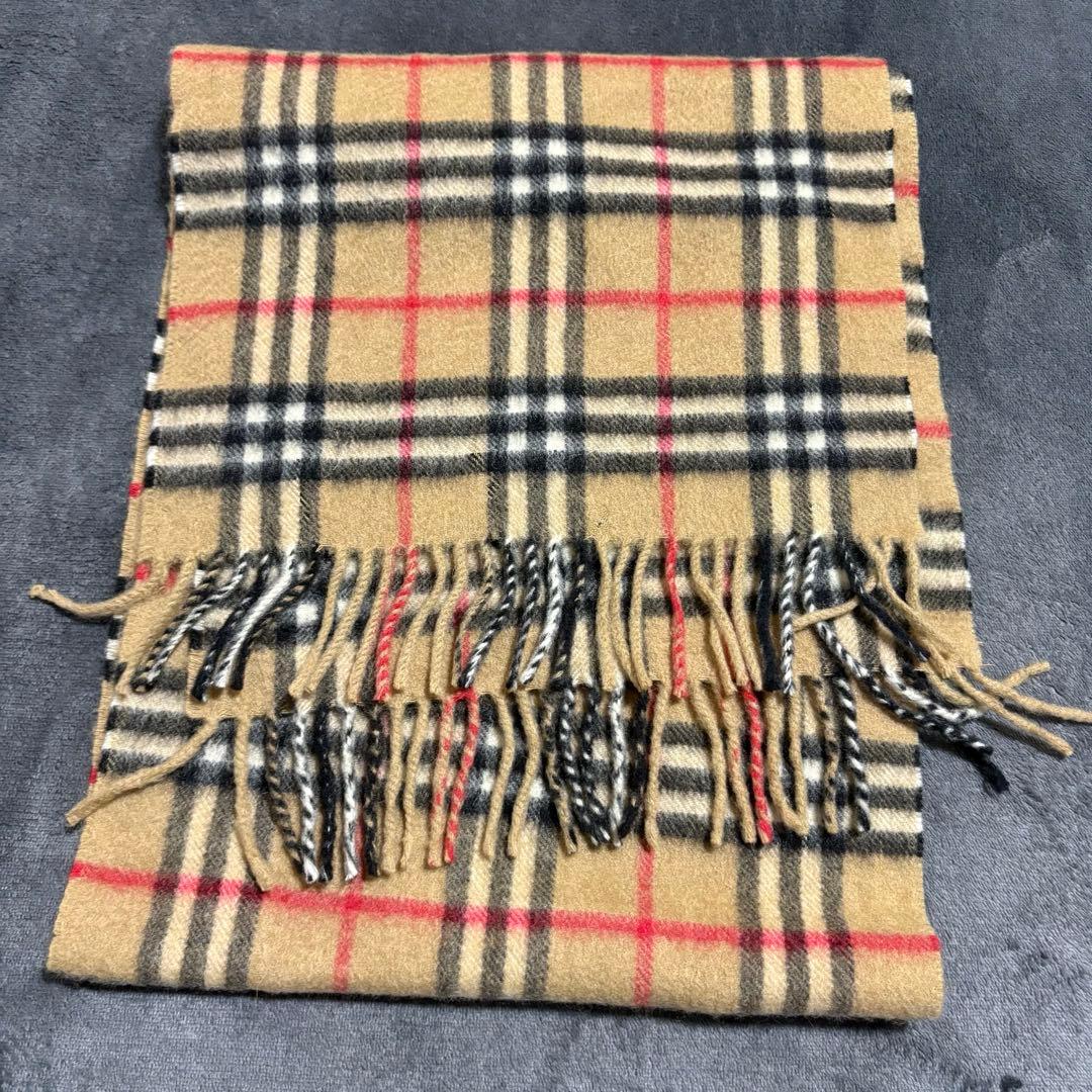 Burberry's 100%カシミヤ チェックマフラー