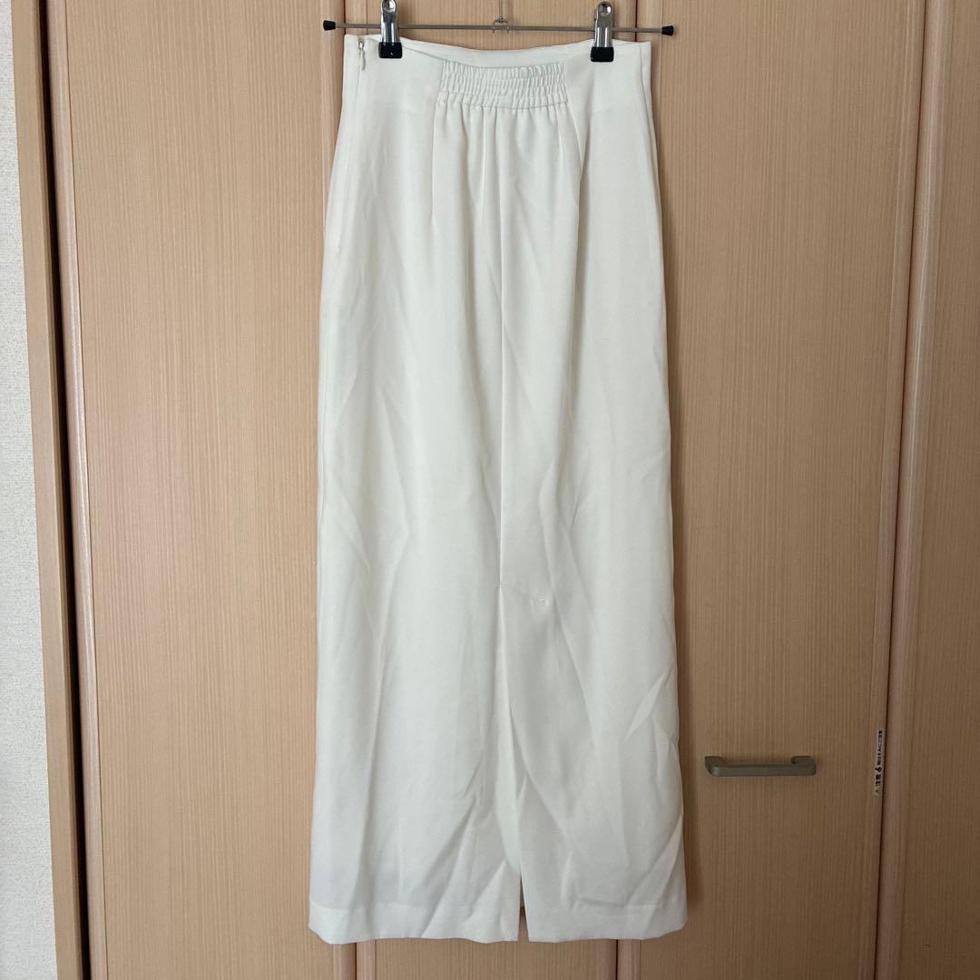 新品 anuans アニュアンス ダブルサテンタイトスカート ECRU Sサイズ