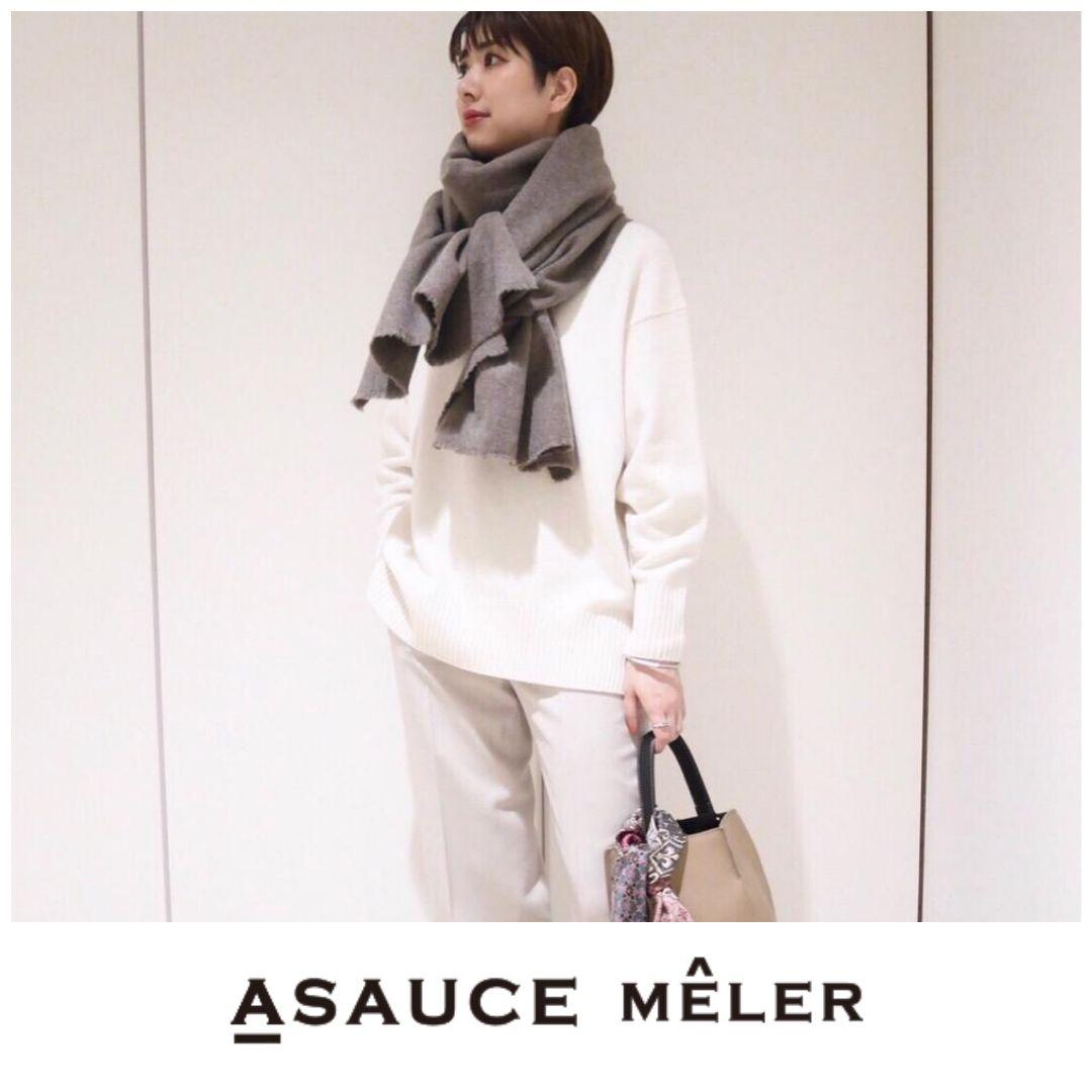 ASAUCE MELER　スポンディッシュ VEL ストール　ブラウングレー